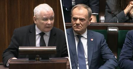 Kaczyński nagle wszedł na mównicę. Obraził Tuska