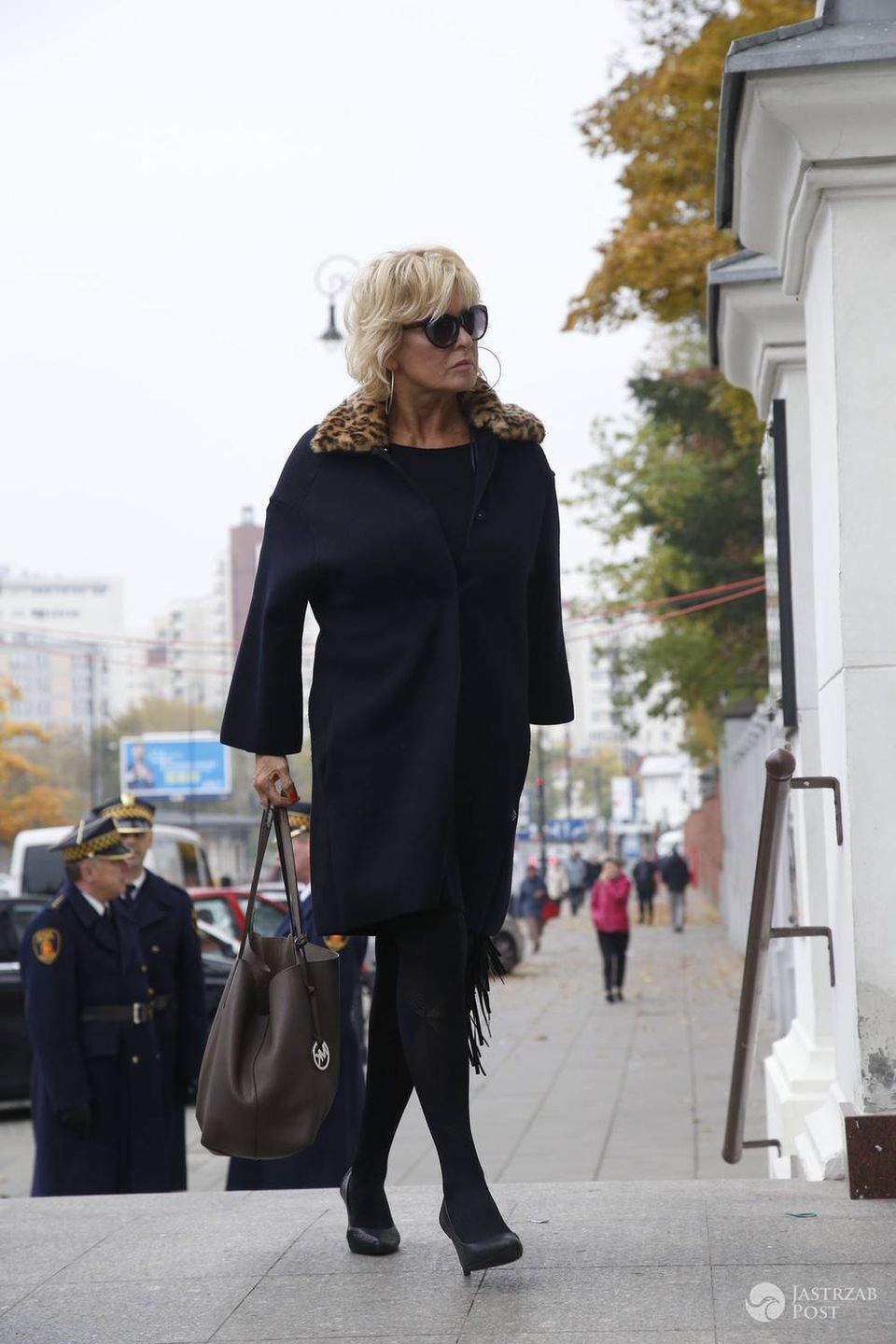Ewa Kasprzyk na pogrzebie Andrzeja Kopiczyńskiego