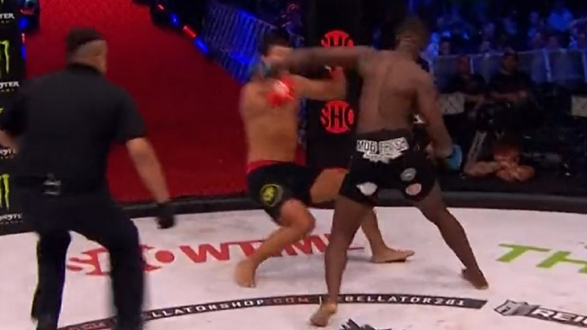 Zdjęcie okładkowe artykułu: Twitter / Fabian Edwards znokautował Lyoto Machidę na gali Bellator 281