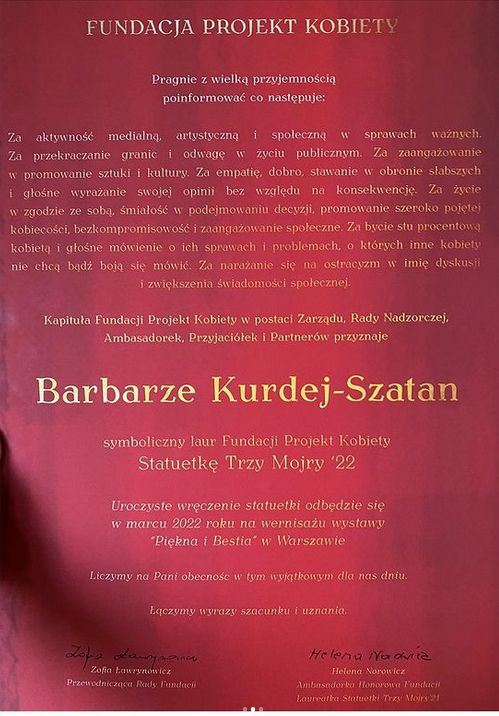 Barbara Kurdej-Szatan dostała nagrodę za swój wpis o straży granicznej 