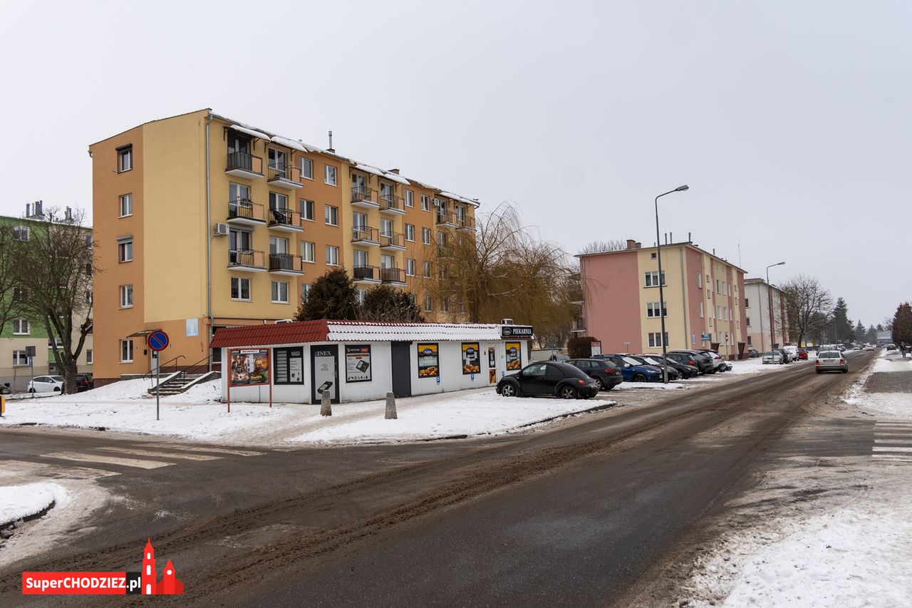 Chodzież, zima, śnieg