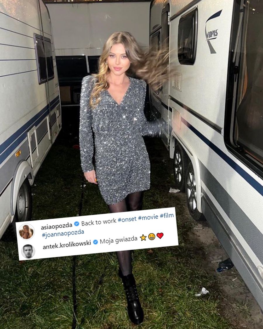 Joanna Opozda na planie filmowym 