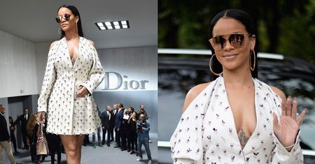Rihanna w białej sukience na Tygodniu Mody w Paryżu (ZDJĘCIA)