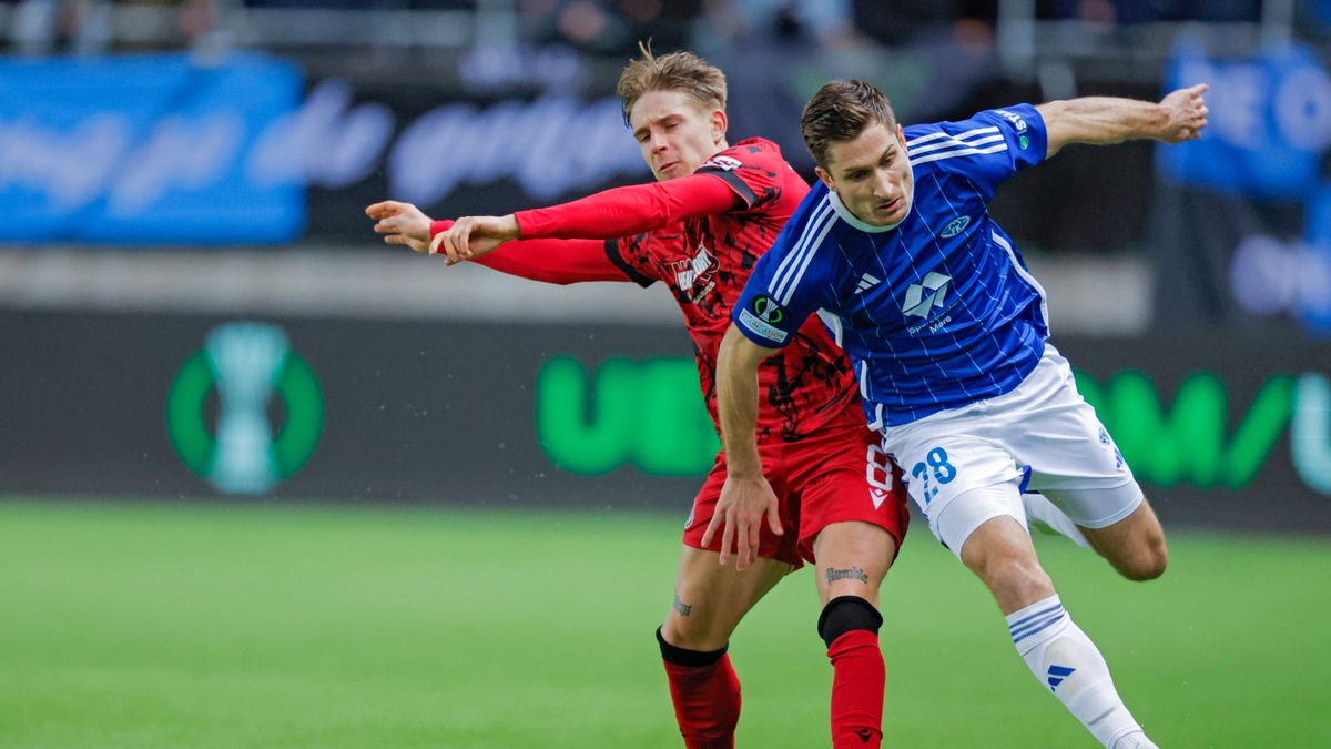 Michał Skóraś w meczu Club Brugge z Molde FK
