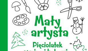 Mały artysta. Pięciolatek wycina i koloruje