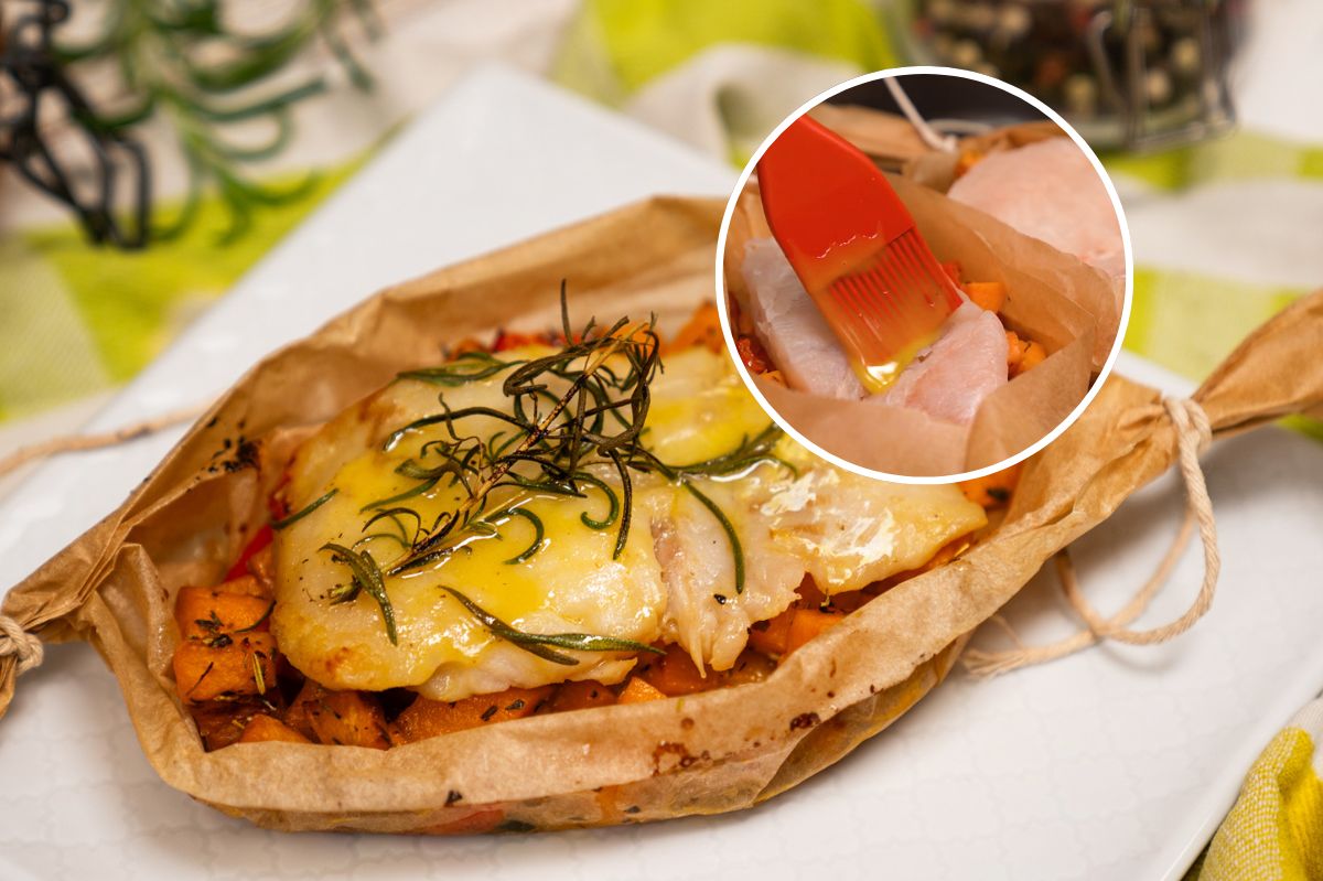 Upiecz dorsza w papilotkach na batatowej poduszce. Gdy pojawia się na stole, nikogo nie trzeba wołać na obiad