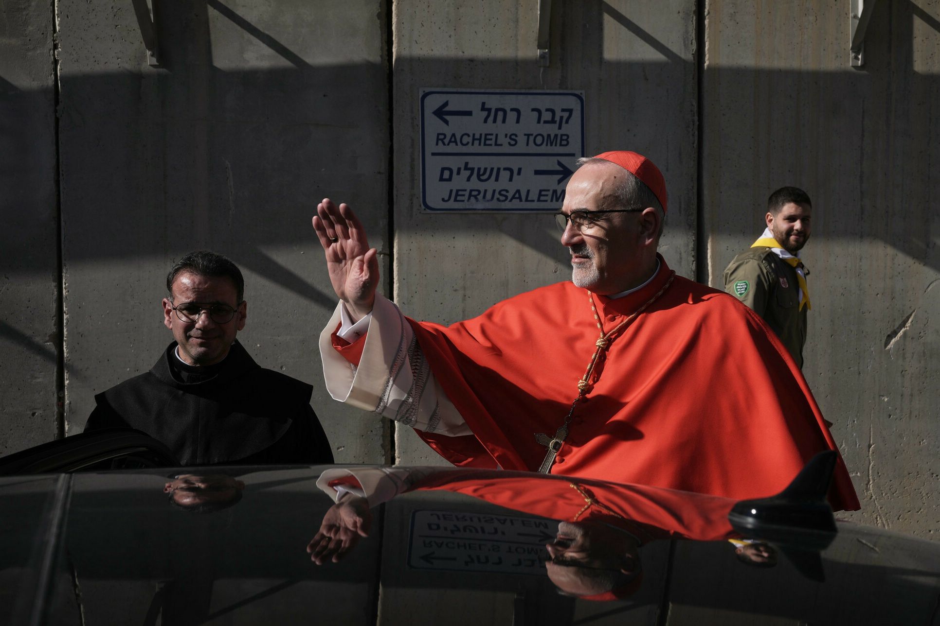 Kardynał Piazzaballa podczas uroczystości w Betlejem
