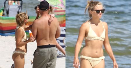 Agnieszka Kaczorowska w bikini łapie promienie słońca nad polskim morzem z mężem i córkami (ZDJĘCIA)