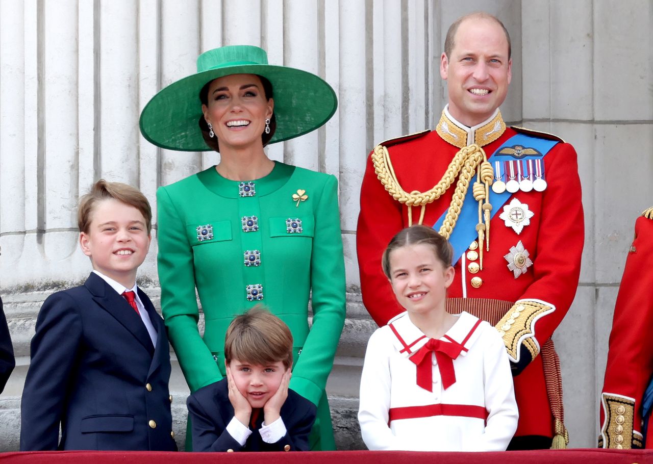 Prince William, Duchess Kate, and children