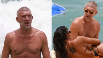 Vincent Cassel PRĘŻY mięśnie plaży w Rio w towarzystwie młodszej o 30-lat modelki (ZDJĘCIA)