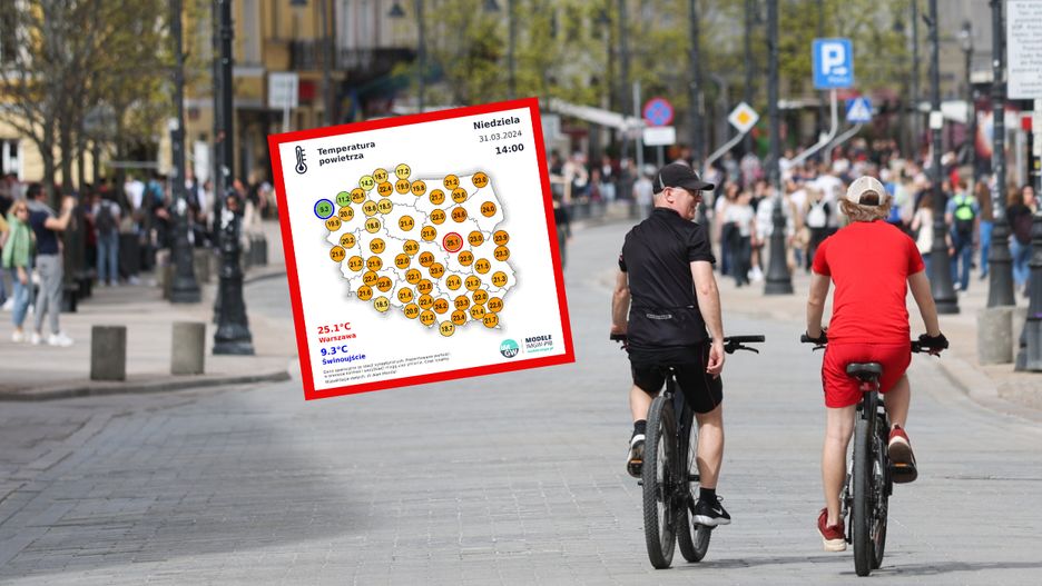 Nowy rekord termiczny marca dla Warszawy