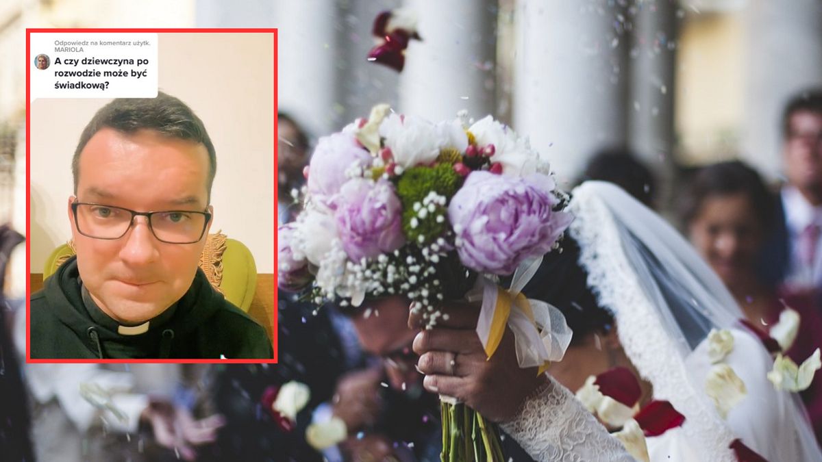Czy rozwódka może być świadkową na ślubie kościelnym? Ksiądz mówi otwarcie. 
