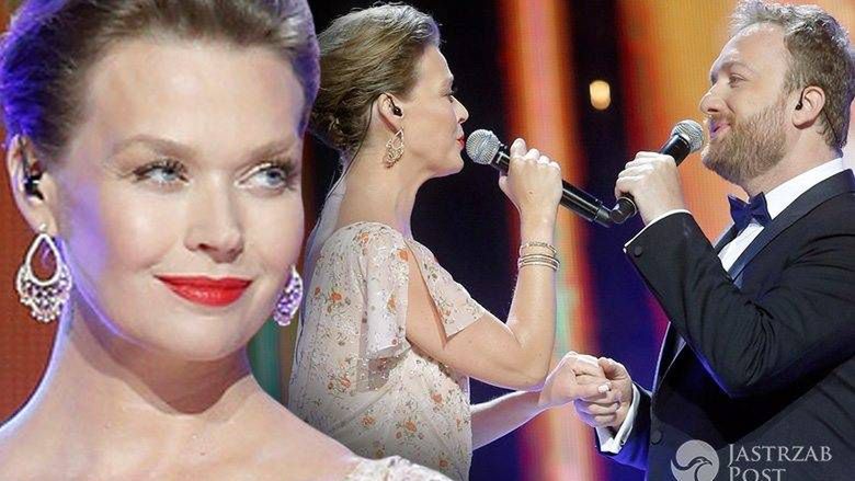 Tamara Arciuch i Bartek Kasprzykowski w utworze "When I Fall In Love", Polsat SuperHit Festiwal 2016 (fot. AKPA)