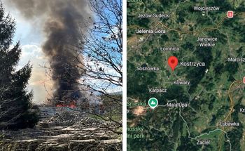 Pożar na składowisku odpadów. Strażacy dogaszają ogień