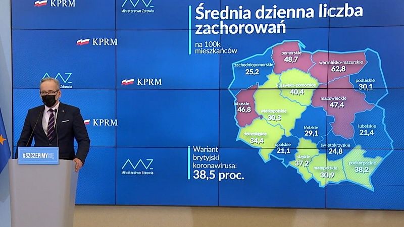 Konferencja ministra zdrowia Adama Niedzielskiego