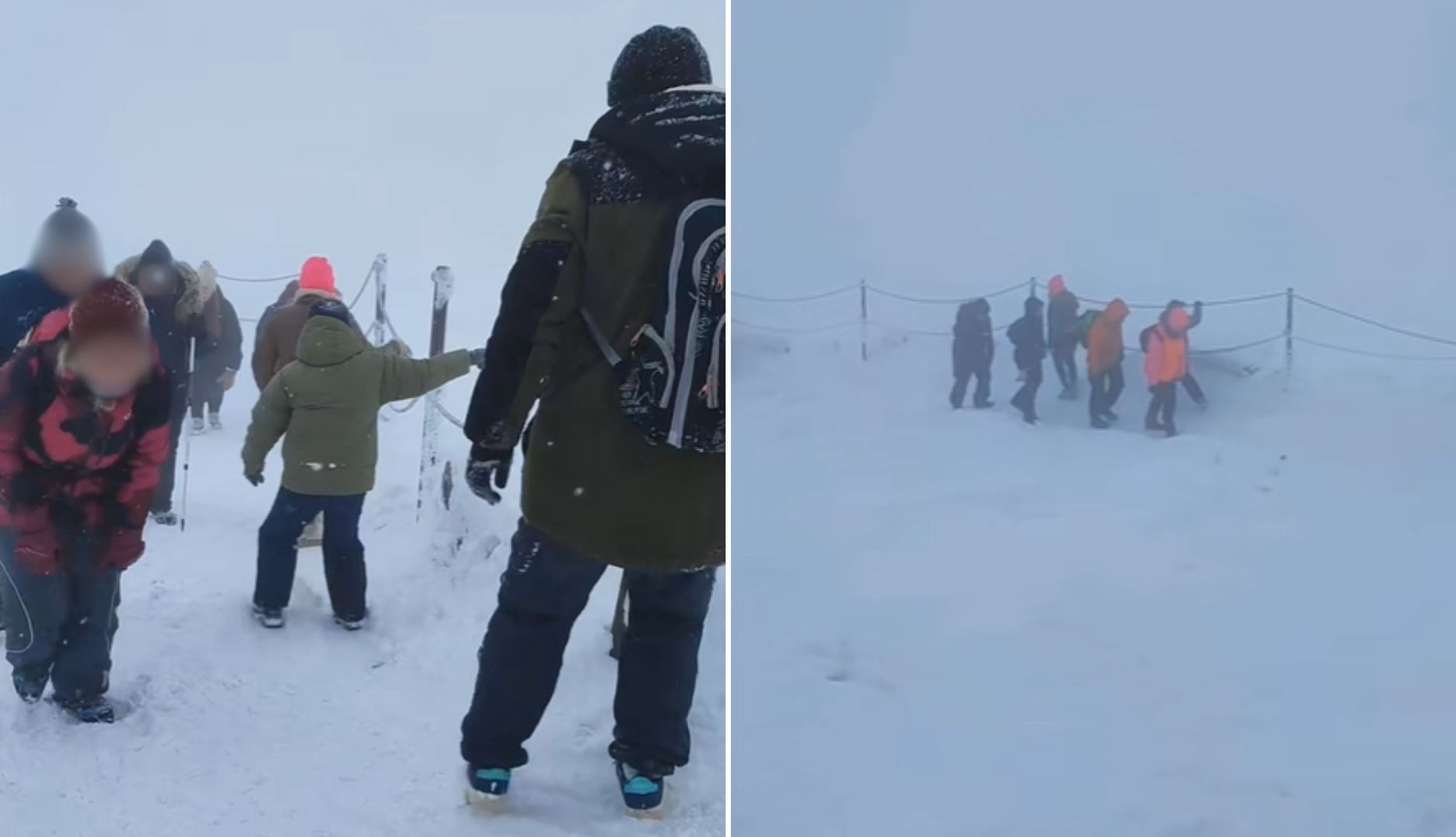 Wstrząsające nagranie. Matka i syn schodzili ze Śnieżki