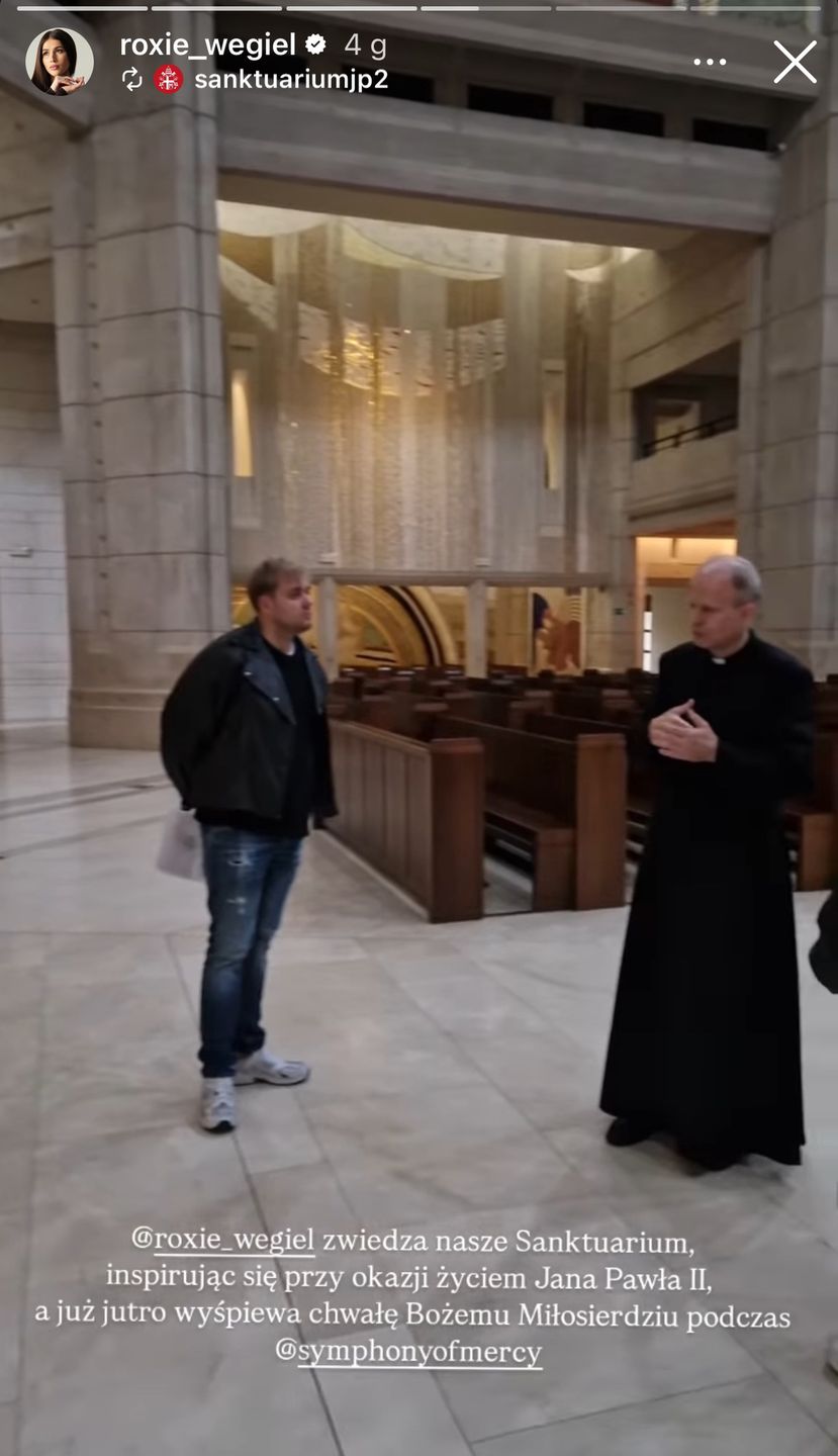 Roksana Węgiel w Sanktuarium św. Jana Pawła II