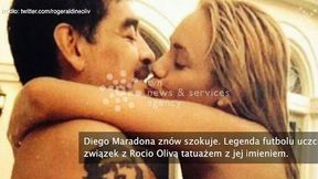 Diego Maradona znów szokuje. Piłkarz wytatuował na cześć swojej partnerki słowo: dz**ka