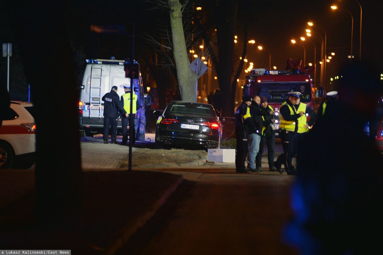 Audi na miejscu wypadku 10 lutego 2017 roku (fot. Lukasz Kalinowski/East News)