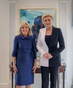 Ekspert komentuje strój Agaty Dudy. Wygląda jak Alexis Colby z serialu Dynastia