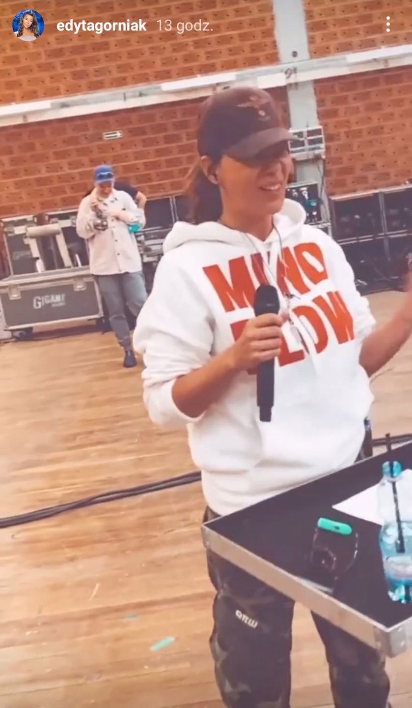 Edyta Górniak na próbach przed koncertami w TVP