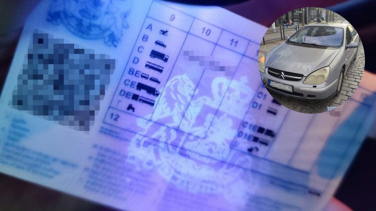 Zaciekawił ich stan auta. Kierowca miał podrobione prawo jazdy