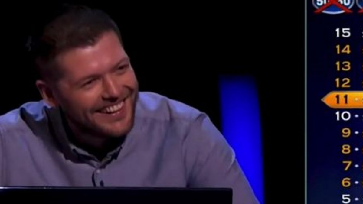 Kadr z brytyjskiego programu "Milionerzy" 