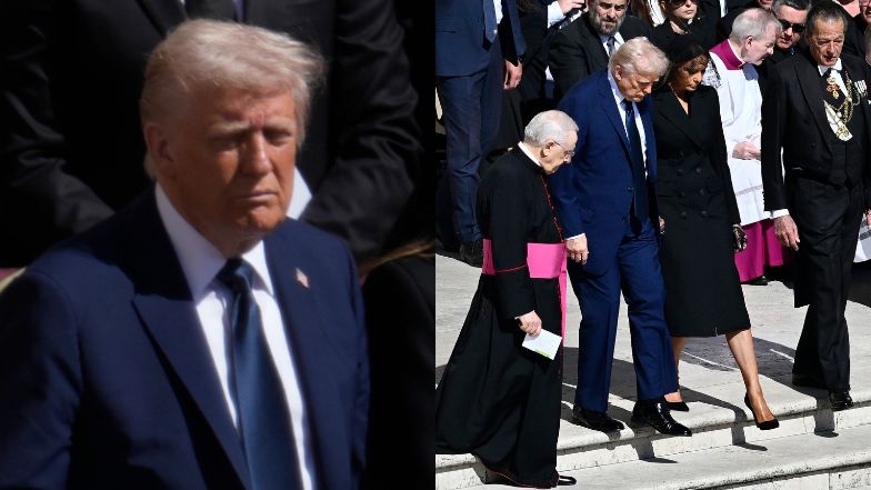 Trump okazał brak szacunku na pogrzebie papieża Franciszka
