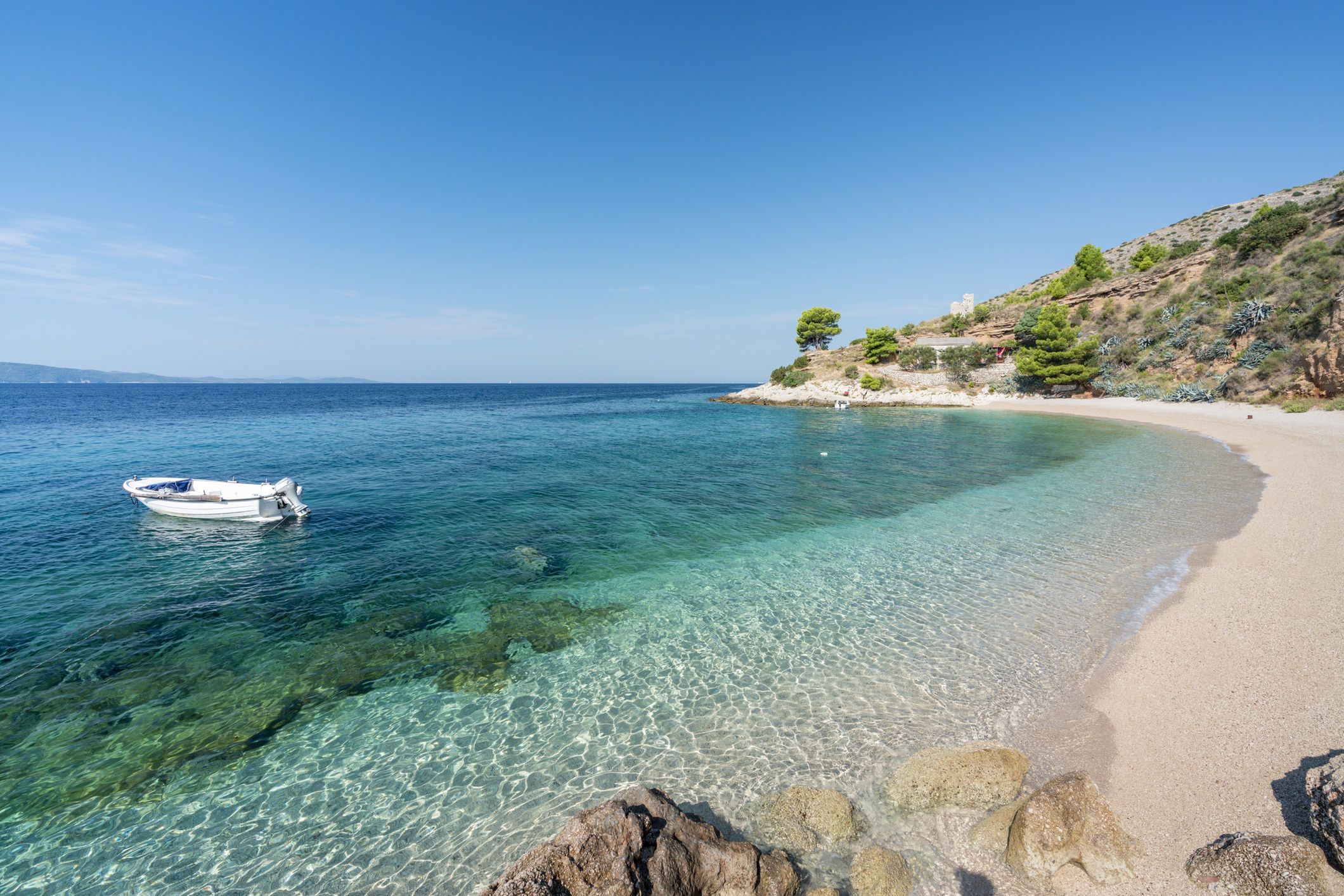 Plaża w miejscowości Muravica na wyspie Brać