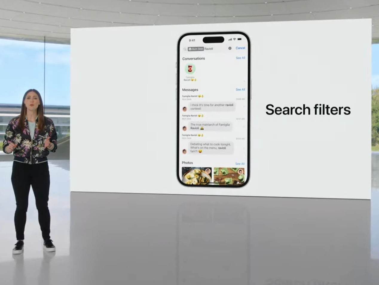 Wyszukiwarka wiadomości w iOS 17