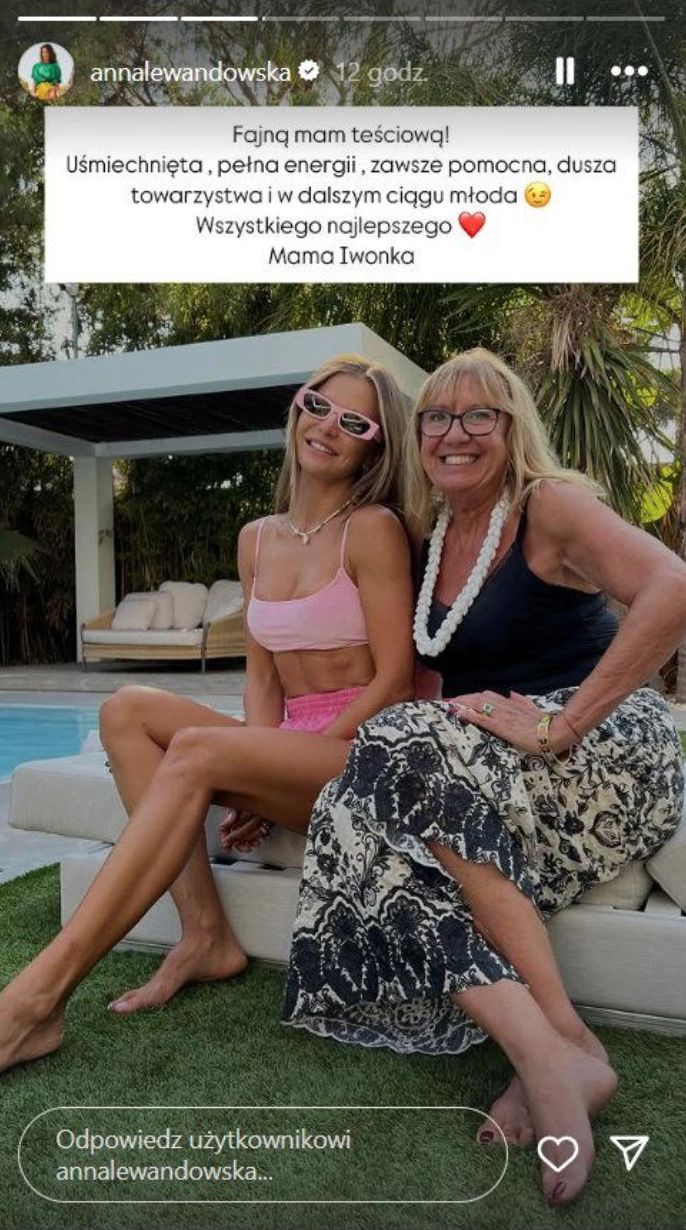 Anna Lewandowska i Iwona Lewandowska - mama Roberta