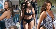Ashley Graham odciska pupę na zabytkowym samochodzie