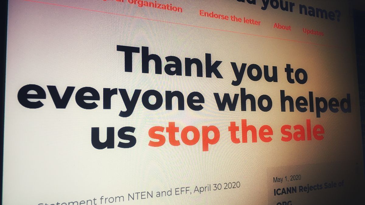 ICANN wycofuje się ze sprzedaży domeny nadrzędnej .org (fot. Kamil Dudek)