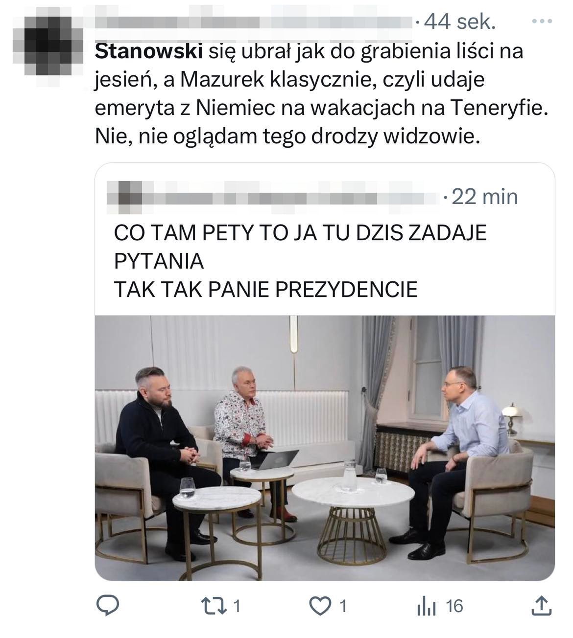 Komentarze na X