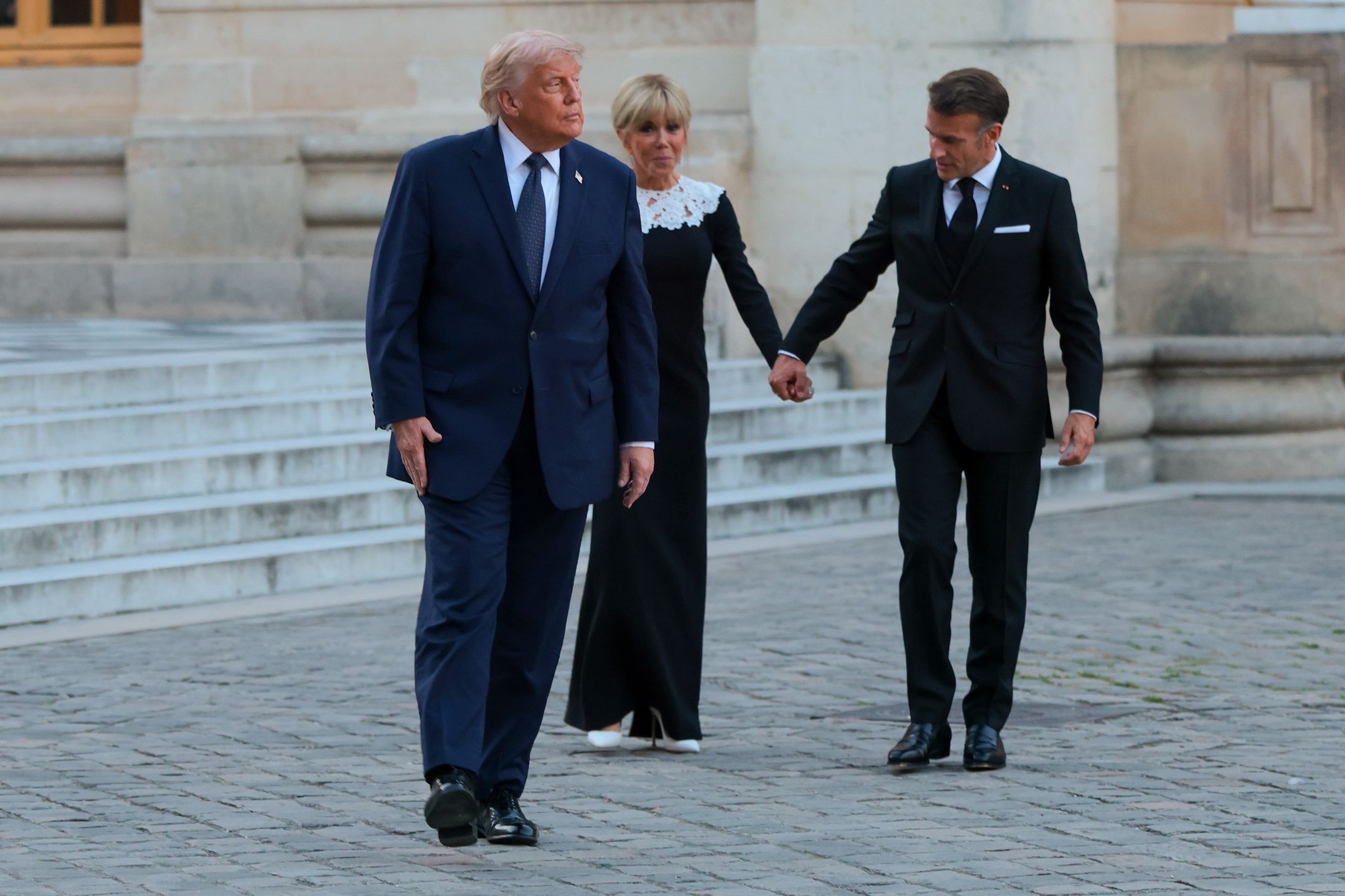 Emmanuel i Brigitte Macron, Donald Trump