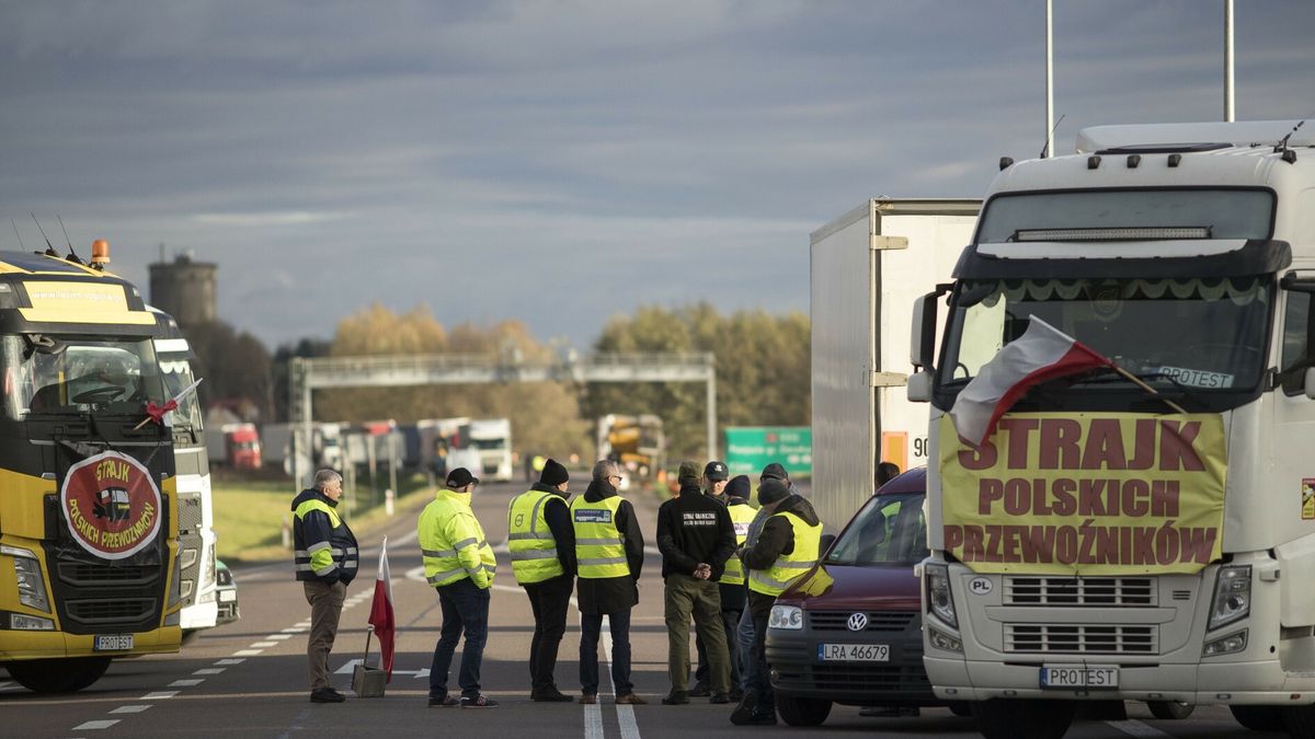 Protest przewoźników na granicy polsko-ukraińskiej