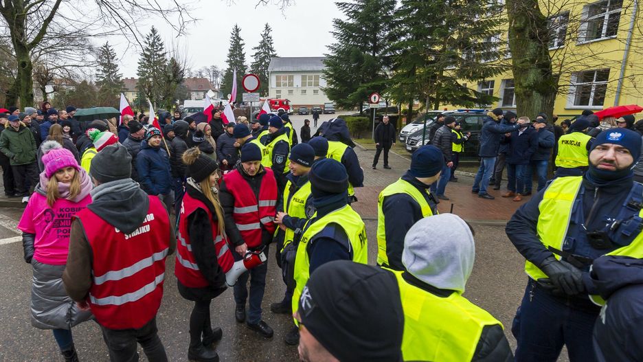 Protest rolników w Morągu