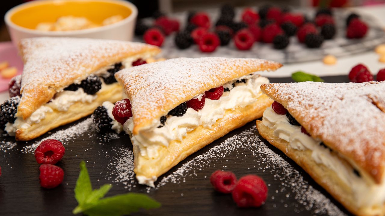 Delectable puff pastry cones: A dessert to impress and delight