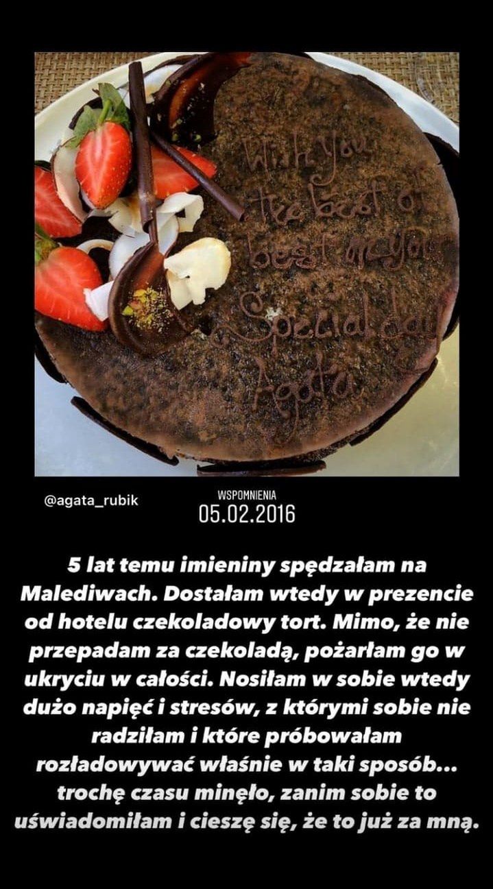 Agata Rubik sugeruje, że cierpiała na zaburzenia odżywiania