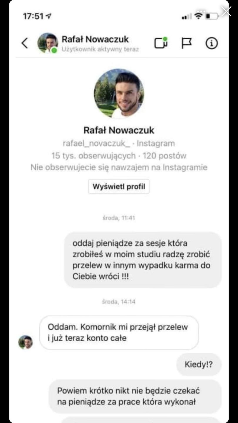 Rafał Nowaczuk oszukuje ludzi?