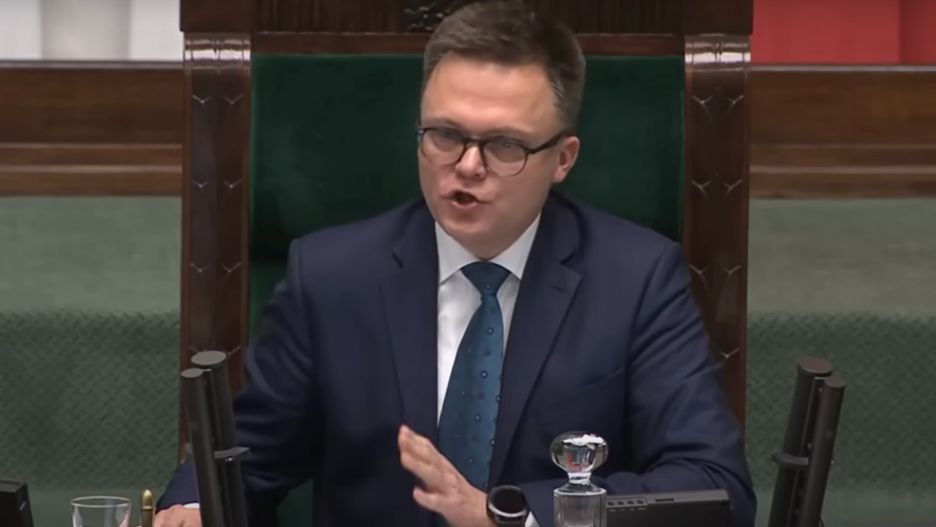 Szymon Hołownia prowadzi obrady Sejmu