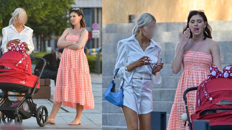 Klaudia Halejcio na lodach z rodziną