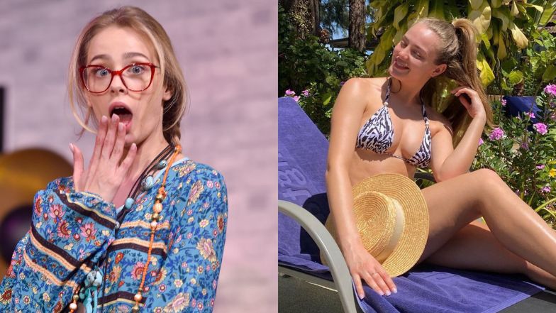 Wiktoria Gąsiewska pozuje na wakacjach w bikini, a internautka posądza ją o powiększenie piersi. Aktorka odpowiedziała (FOTO)