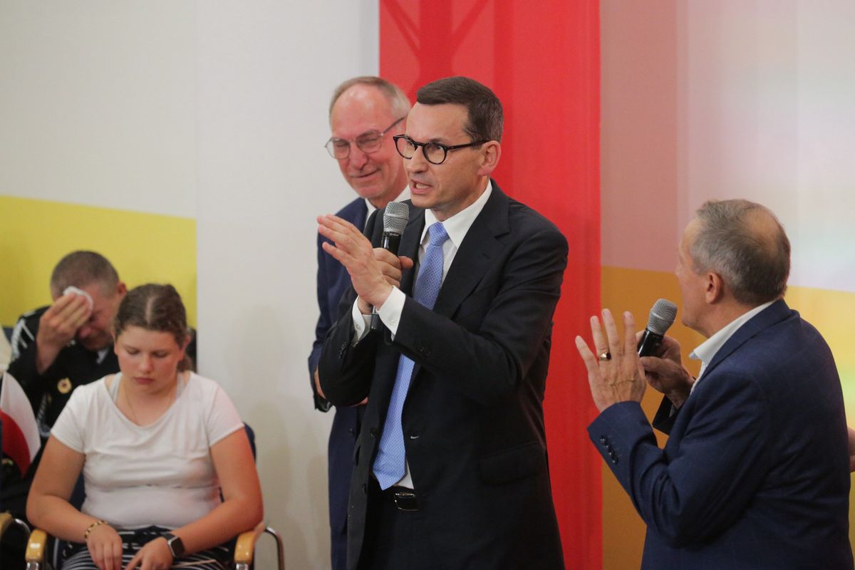 Mateusz Morawiecki na spotkaniu w Działdowie