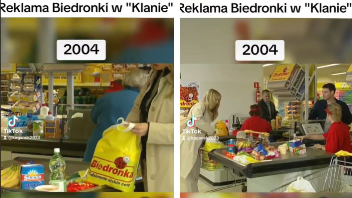Reklama Biedronki w ''Klanie''