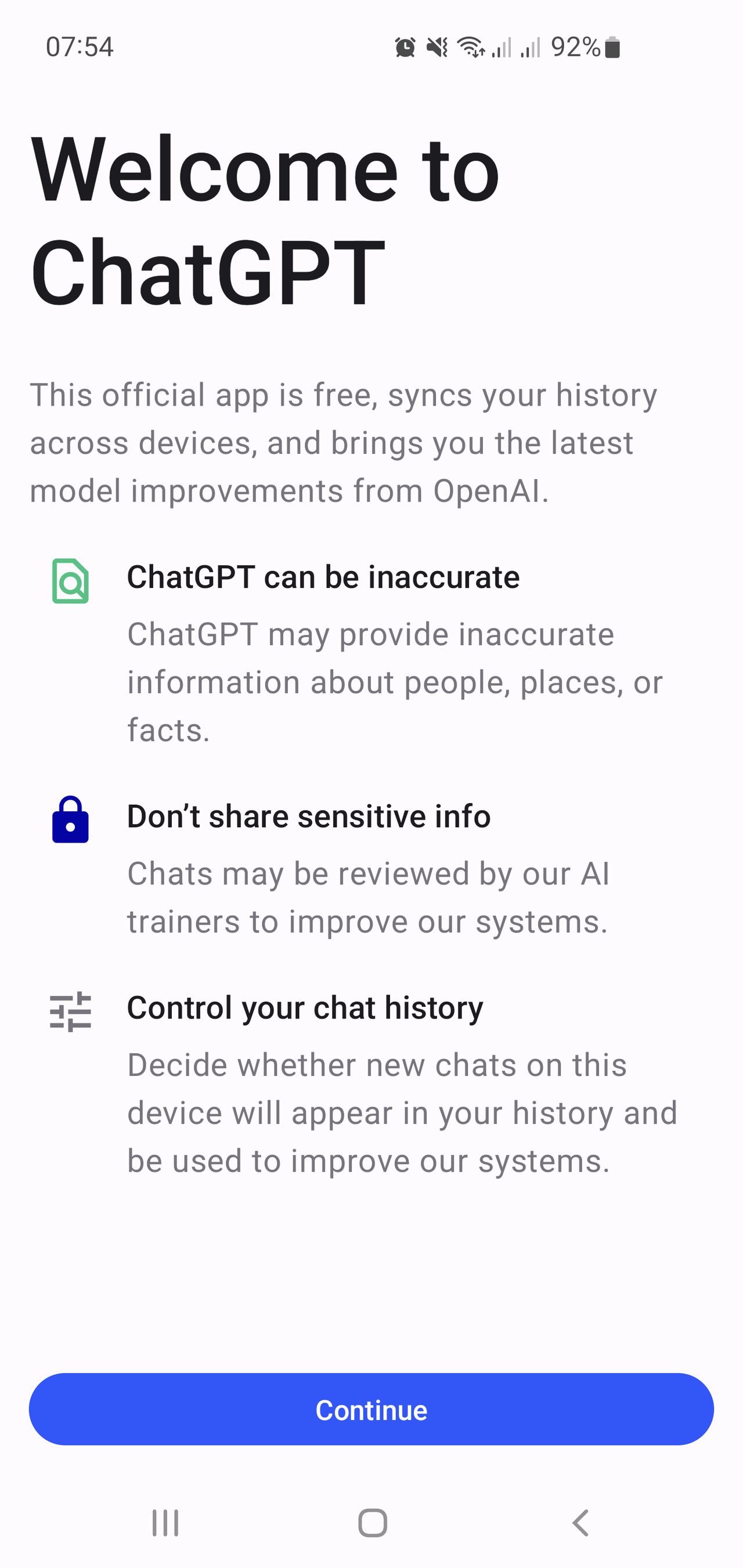 ChatGPT na Androida