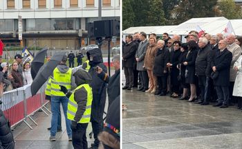 Znów gorąco pod pomnikiem smoleńskim. Kaczyński: są po prostu chorzy