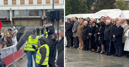 Znów gorąco pod pomnikiem smoleńskim. Kaczyński: są po prostu chorzy
