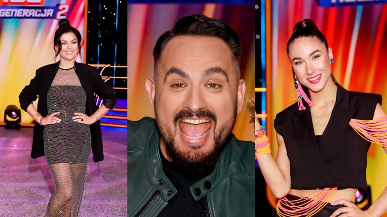 Katarzyna Cichopek, Agustin Egurrola i Ida Nowakowska na planie "You Can Dance"