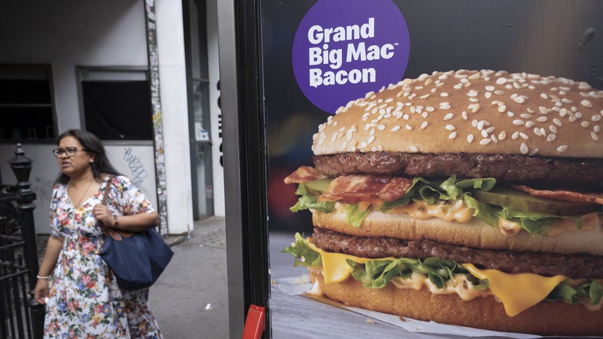 Grand Big Mac Bacon McDonalds beef burger advertising on 3rd June 2022 in London, United Kingdom. (photo by Mike Kemp/In Pictures via Getty Images)